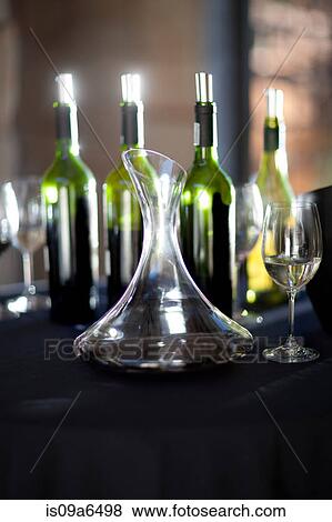 Stock Photo - Wine tasting flask on table. Fotosearch