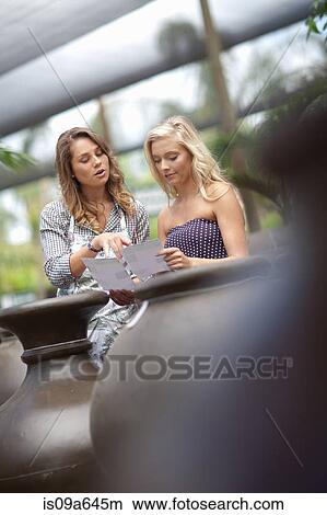Picture - Woman shopping for planters. Fotosearch