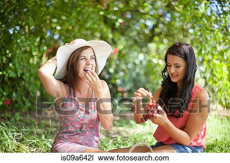 Women picnicking together in park View Large Photo Image Stock Image - Women picnicking together in park. Fotosearch