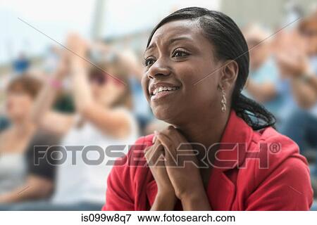 Adoring female fan View Large Photo Image Stock Photo - Adoring female fan. Fotosearch
