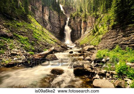 Blurred view of waterfall in canyon View Large Photo Image Stock Image - Blurred view of waterfall in canyon. Fotosearch