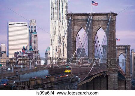 Brooklyn Bridge and city skyline View Large Photo Image Picture - Brooklyn Bridge and city skyline. Fotosearch