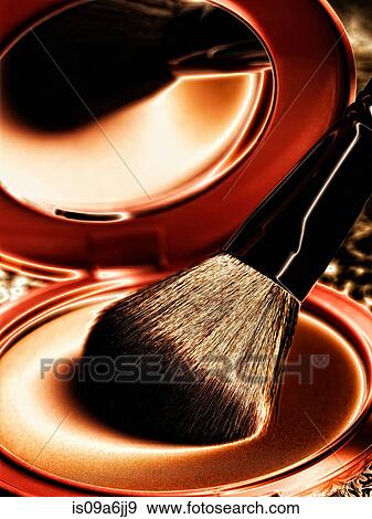 Close up of brush in makeup palette View Large Photo Image Stock Photo - Close up of brush in makeup palette. Fotosearch