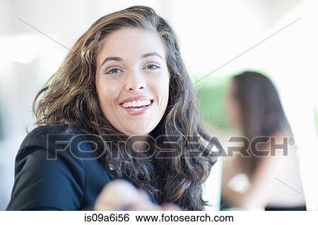 Close up of businesswoman smiling View Large Photo Image Stock Photograph - Close up of businesswoman smiling. Fotosearch