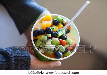 Stock Photo - Close up of frozen yogurt. Fotosearch
