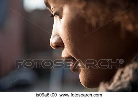 Close up of woman's face View Large Photo Image Stock Image - Close up of woman's face. Fotosearch