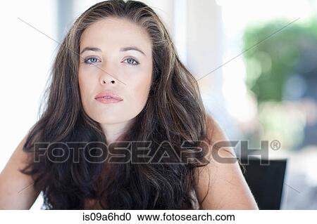 Close up of woman's serious face View Large Photo Image Stock Image - Close up of woman's serious face. Fotosearch
