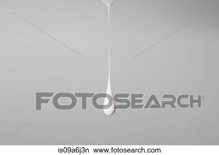 Picture - Drop of white paint. Fotosearch