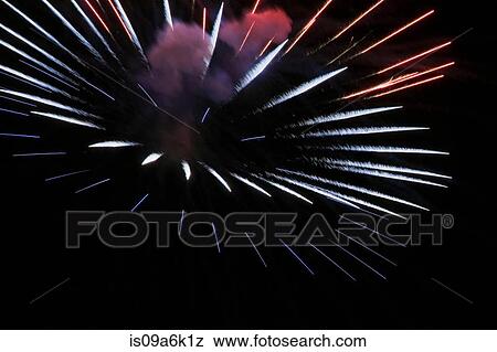 Fireworks exploding in night sky View Large Photo Image Stock Photo - Fireworks exploding in night sky. Fotosearch