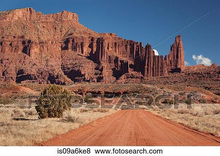 Stock Photo - Fisher Towers rock formations near Moab. Fotosearch