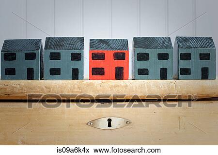 Model houses on dresser View Large Photo Image Stock Photo - Model houses on dresser. Fotosearch