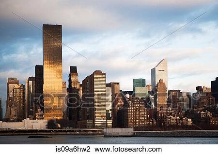 Stock Image - New York City skyline and waterfront. Fotosearch