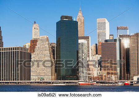Stock Image - New York City skyline and waterfront. Fotosearch