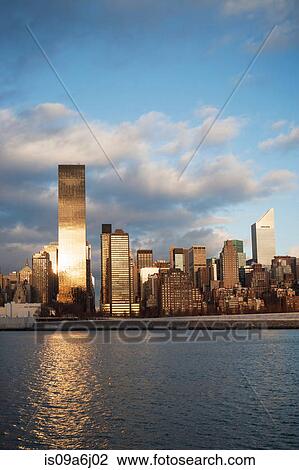 Stock Image - New York City skyline and waterfront. Fotosearch