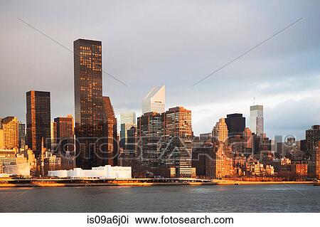 Stock Image - New York City skyline and waterfront. Fotosearch