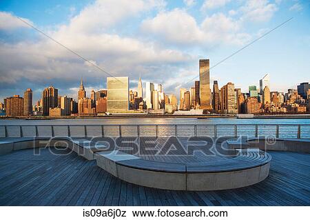 Stock Photo - New York City skyline and waterfront. Fotosearch