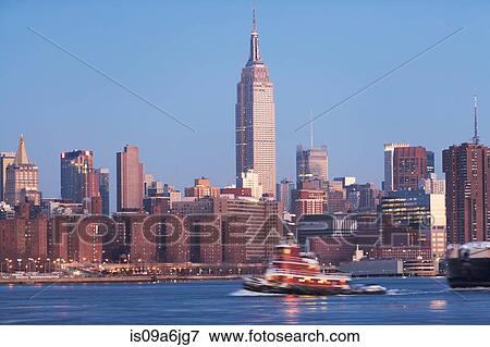 Stock Photo - New York City skyline and waterfront. Fotosearch