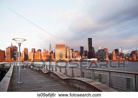 Stock Photography - New York City skyline and waterfront. Fotosearch