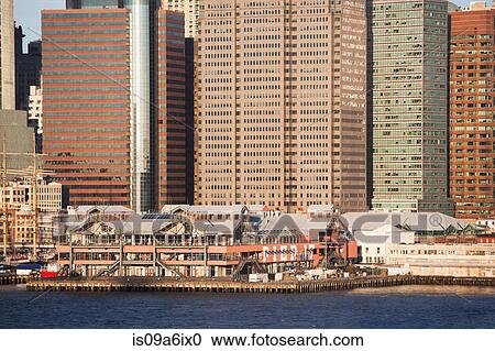 New York City skyscrapers and waterfront View Large Photo Image Stock Image - New York City skyscrapers and waterfront. Fotosearch
