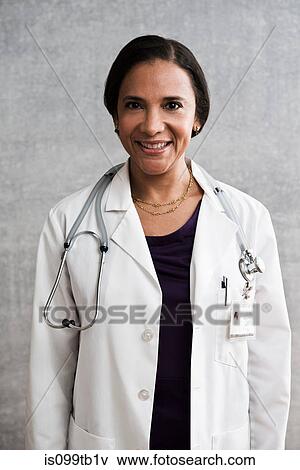 Stock Photo - Portrait of a female doctor. Fotosearch