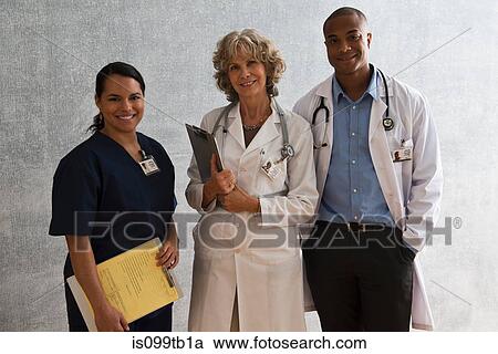 Portrait of nurse and doctors View Large Photo Image Stock Image - Portrait of nurse and doctors. Fotosearch