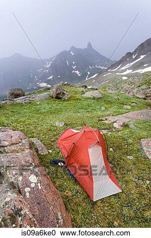 Tent pitched on rural hill View Large Photo Image Stock Image - Tent pitched on rural hill. Fotosearch