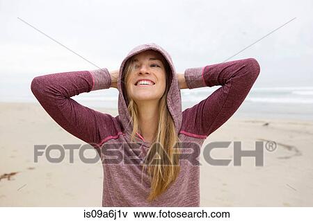 woman wearing hoodie