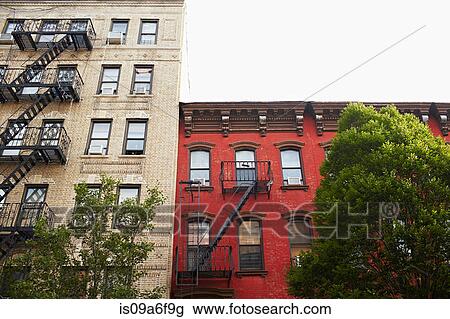 Stock Image - Apartment buildings, Williamsburg, New York, USA. Fotosearch