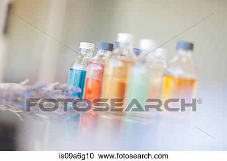 Stock Image - Aromatherapy bottles. Fotosearch