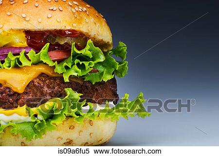 Stock Photography - Burger, cropped. Fotosearch