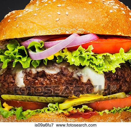 Stock Photo - Burger full frame. Fotosearch