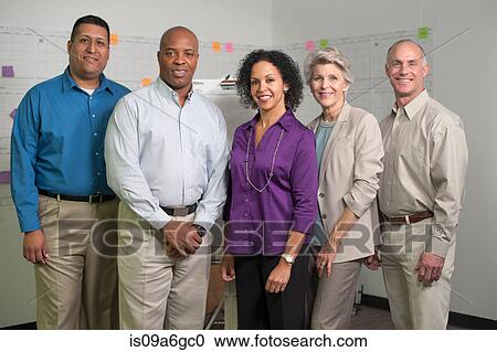 Stock Image - Business colleagues, portrait. Fotosearch