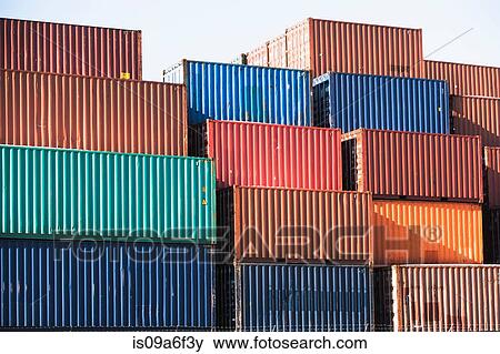 Cargo containers View Large Photo Image Stock Photo - Cargo containers. Fotosearch