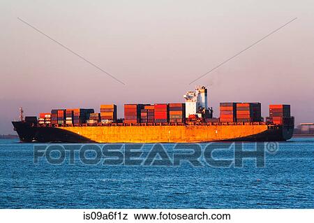 Stock Photo - Container ship. Fotosearch
