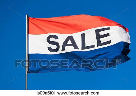 Stock Image - Flag saying Sale. Fotosearch
