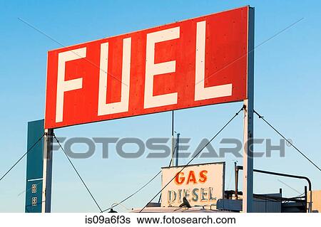 Fuel sign View Large Photo Image Stock Photograph - Fuel sign. Fotosearch