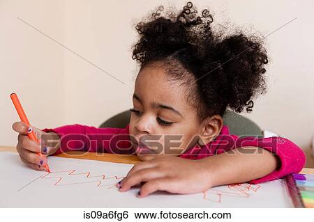 Girl drawing zig zag pattern View Large Photo Image Stock Photograph - Girl drawing zig zag pattern. Fotosearch