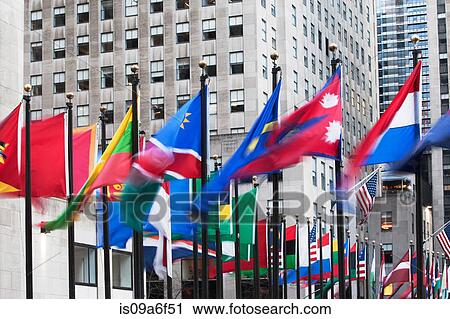 International flags Rockefeller Center, New York City, USA View Large Photo Image Stock Image - International flags Rockefeller Center, New York City, USA. Fotosearch