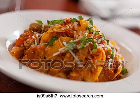 Stock Photo - Main course with garnish. Fotosearch