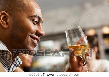 Stock Photo - Man with wine glass. Fotosearch