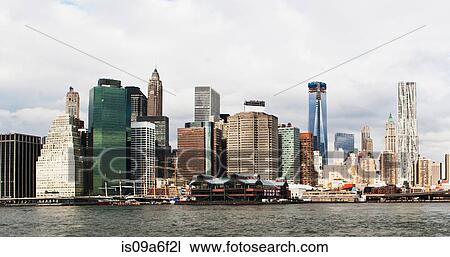 Manhattan skyline, New York City, USA View Large Photo Image Stock Image - Manhattan skyline, New York City, USA. Fotosearch