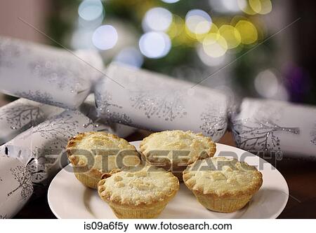 Mince pies on white plate View Large Photo Image Stock Photo - Mince pies on white plate. Fotosearch