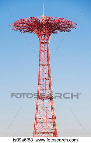 Parachute ride View Large Photo Image Stock Photo - Parachute ride. Fotosearch