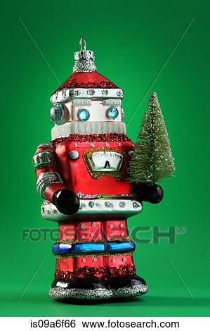 Robot santa christmas bauble View Large Photo Image Stock Photograph - Robot santa christmas bauble. Fotosearch