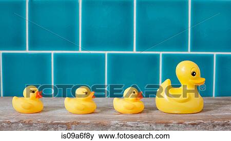 Rubber ducks in a row View Large Photo Image Stock Photo - Rubber ducks in a row. Fotosearch