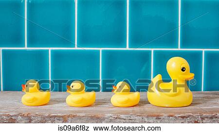 Rubber ducks in a row View Large Photo Image Stock Photo - Rubber ducks in a row. Fotosearch