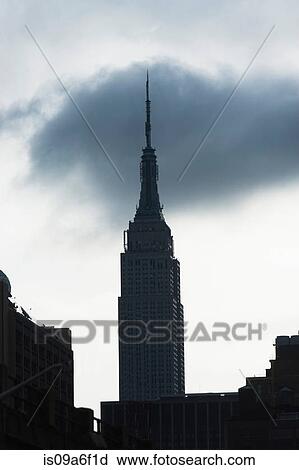 Stock Image - Silhouette of Empire State Building, New York City, USA. Fotosearch