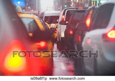 Stock Photography - Standing traffic, New York City, USA. Fotosearch