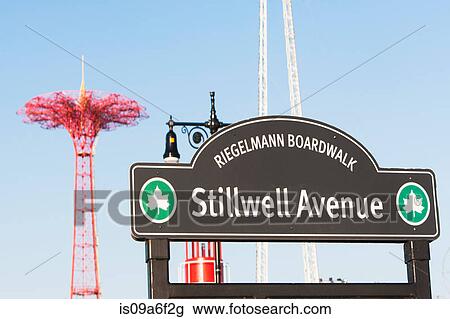 Street sign, Coney Island, New York City, USA View Large Photo Image Stock Image - Street sign, Coney Island, New York City, USA. Fotosearch