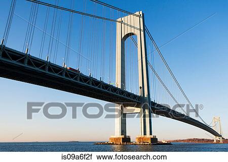 Stock Image - Verrazano-narrows bridge, New York City, USA. Fotosearch